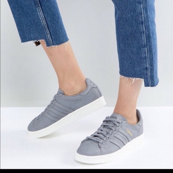 Adidas Campus snake scales grey sneakers size 8.5 - Picture 1 of 8